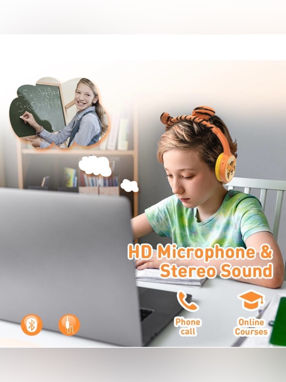 Kids Bluetooth Headphones, Wireless Headphone for Kids TIGER - Picture 8 of 8